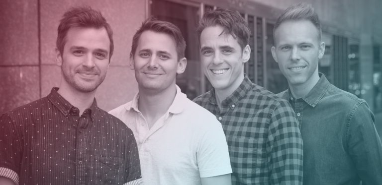 NOVL - Headshot photo of Val Emmich, Steven Levenson, Benj Pasek and Justin Paul