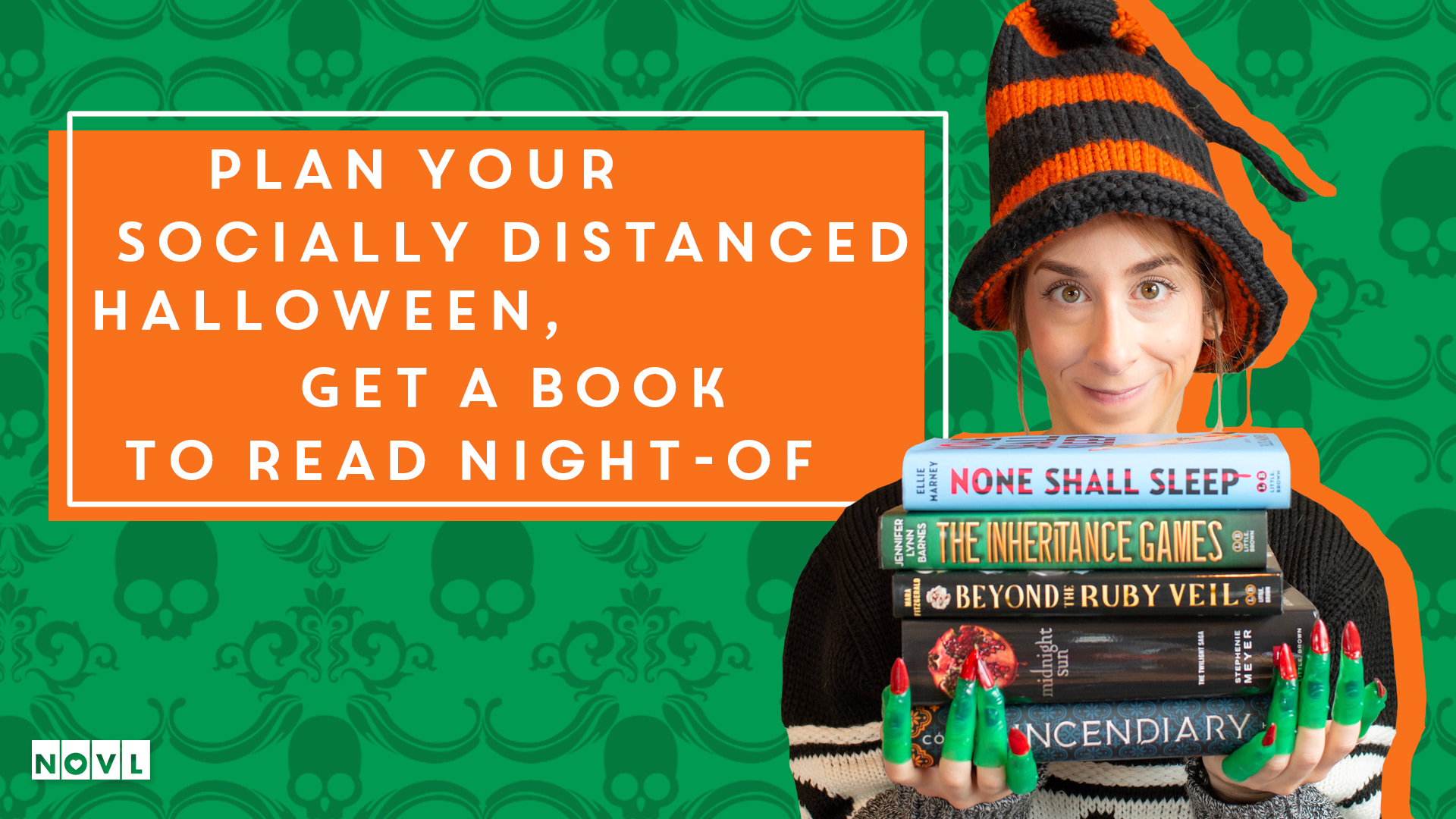 The NOVL Blog, Featured Image for Article: Plan your socially distanced Halloween, get a book to read night of!